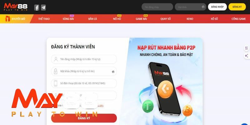 Anh em cần đáp ứng một số điều kiện trước khi đăng ký May88